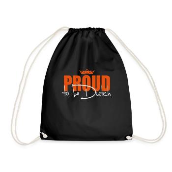 Proud to be Dutch - Turnbeutel - Schwarz - Vorne