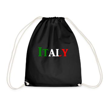 italy - Drawstring Bag - black - Front