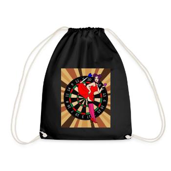 Jeu de fléchettes Joueurs avec fléchettes - Sac de sport léger - noir - Devant