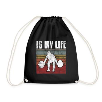Bodybuilding is my life Bodybuilder GYM Kraftsport - Turnbeutel - Schwarz - Vorne