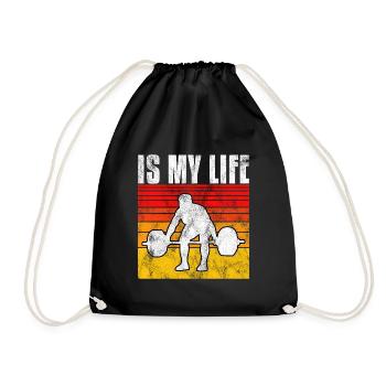 Bodybuilding is my life Bodybuilder GYM Kraftsport - Turnbeutel - Schwarz - Vorne