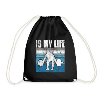 Bodybuilding is my life Bodybuilder GYM Kraftsport - Turnbeutel - Schwarz - Vorne