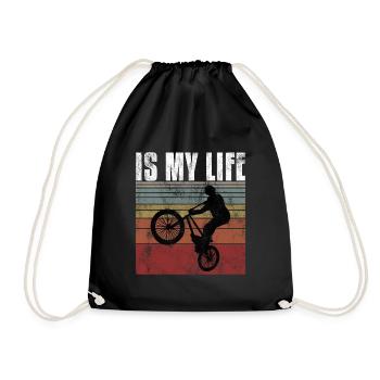 BMX is my life Bike Bike Bicycle Motocross - Drawstring Bag - black - Front