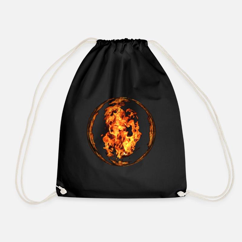 Feuer Glaskugel - Turnbeutel - Schwarz