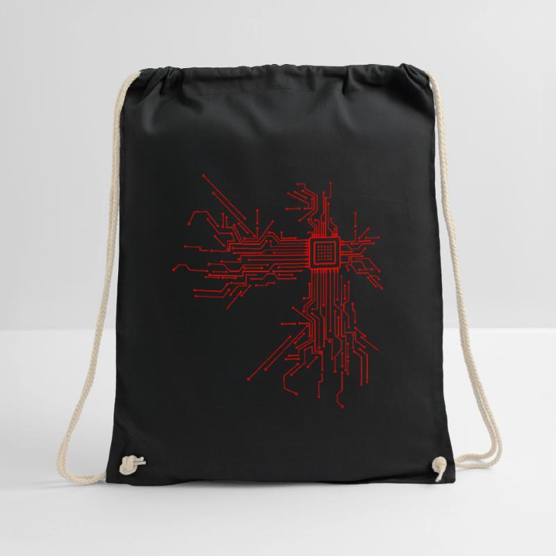Cpu computer nerd computer scientist programmer Drawstring Bag