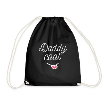 DADDY COOL pulls THE LANGUE humor gift idea - Drawstring Bag - black - Front