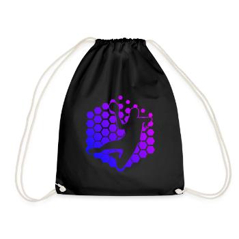 Handball Men Handball Handball Players - Drawstring Bag - black - Front