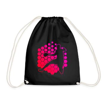 Herren Handballspielen Handballspieler Handballer - Turnbeutel - Schwarz - Vorne