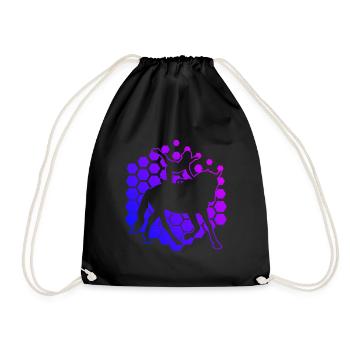Team vaulting, balance exercises, horsemanship - Drawstring Bag - black - Front