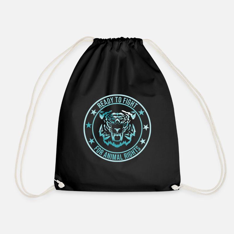 ANIMAL RESCUE ANIMAL AID - Drawstring Bag - black
