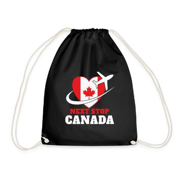 Cadeau Backpacking Anniversaire Canada Voyage Gesch - Sac de sport léger - noir - Devant