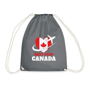 Cadeau Backpacking Anniversaire Canada Voyage Gesch - Sac de sport léger - gris - Devant