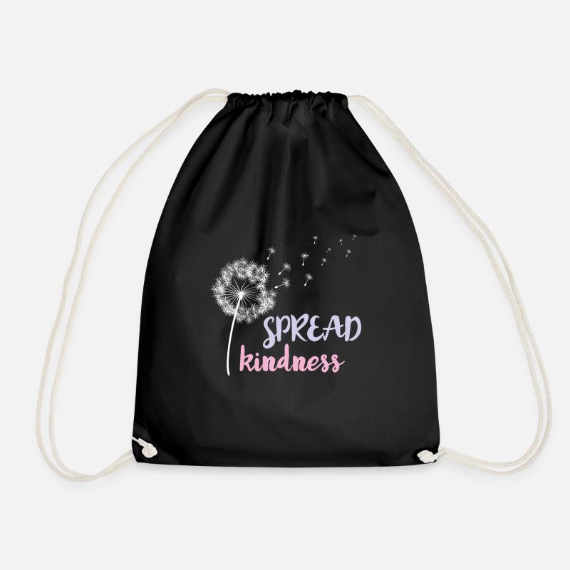 Kindness Message Choose Kindness Quote - Drawstring Bag - black