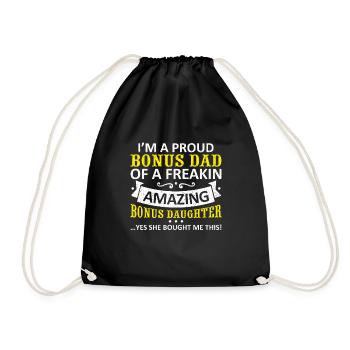 Funny Bonus Dad Stepdaughter Stepdad Fathers Day G - Sac de sport léger - noir - Devant
