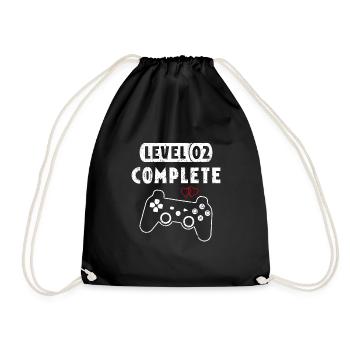 Vintage niveau 2 complet 2e anniversaire de mariage C - Sac de sport léger - noir - Devant
