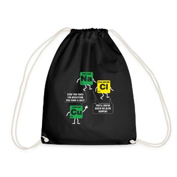 Tableau périodique du sel et du cuivre Humour Police Pun Ch - Sac de sport léger - noir - Devant