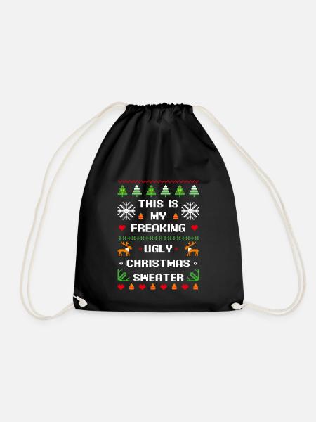 This Is My Ugly Sweater Funny Hilarious Christmas - Sac de sport léger - noir