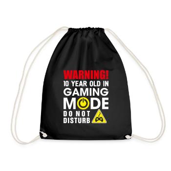 10th Birthday Gift For Boys & Girls 10 Year Old Fu - Turnbeutel - Schwarz - Vorne