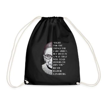 Luttez pour ce qui vous tient à cœur dans le célèbre RBG - Sac de sport léger - noir - Devant
