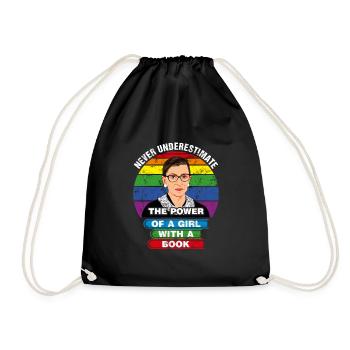 Féministe Ruth Bader Ginsburg RBG Citation Fille Avec B - Sac de sport léger - noir - Devant