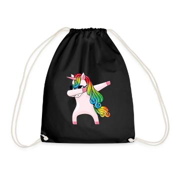 Dabbing Unicorn dans des lunettes de soleil Rainbow Unicorn Dab - Sac de sport léger - noir - Devant