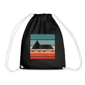 ADSR Modular Techno Festival Nerd Synthesizer - Drawstring Bag - black - Front