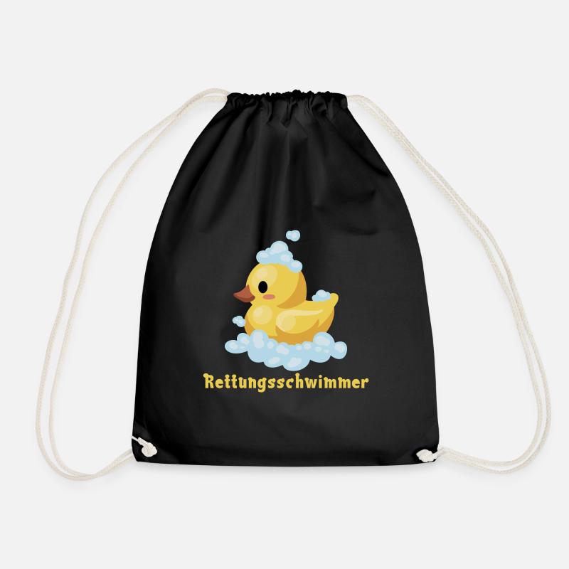 Bademeister Badeente Geschenk - Turnbeutel - Schwarz