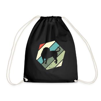 Continental Bulldog Colorbull Vintage Dogs Retro - Drawstring Bag - black - Front