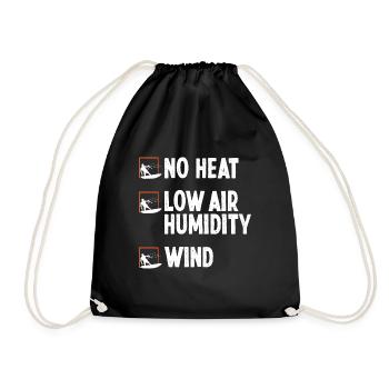 Kiteboarder Kitesurfing Kitesurf Wind Kiteboard - Drawstring Bag - black - Front