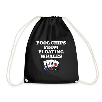 Jetons de billard de Floating Whales Poker Funny Poker - Sac de sport léger - noir - Devant
