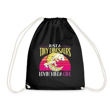 Leopard Gecko Lizard Reptiles Herpetologist - Drawstring Bag - black - Front