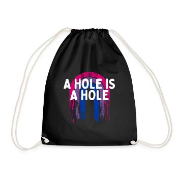 Un trou est un trou Bisexuel Adulte Humour Bi Coquin - Sac de sport léger - noir - Devant