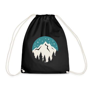 Thé douillet pour la saison d'hiver au design - Sac de sport léger - noir - Devant
