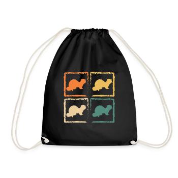 Rétro Belette Furet Amant Vintage Mignon - Sac de sport léger - noir - Devant