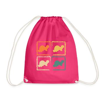 Rétro Belette Furet Amant Vintage Mignon - Sac de sport léger - fuchsia - Devant