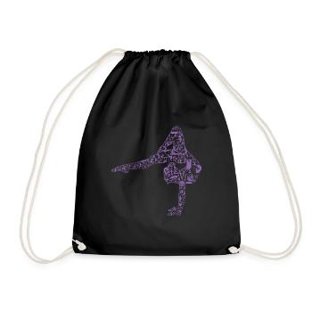 Gymnast Rhythmic Gymnastics Artistic Gymnastics - Drawstring Bag - black - Front