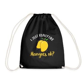 Mango Fruit Mango - Drawstring Bag - black - Front