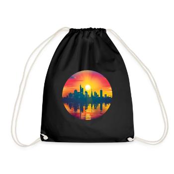 Bottrop Skyline - Drawstring Bag - black - Front