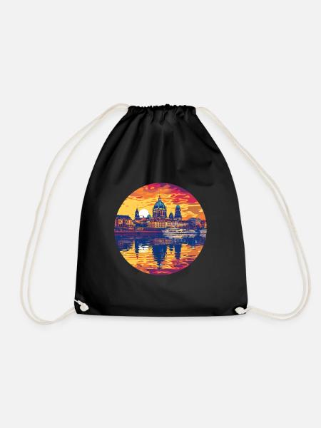 Dresden Skyline - Turnbeutel - Schwarz
