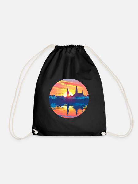 Esslingen Skyline - Turnbeutel - Schwarz