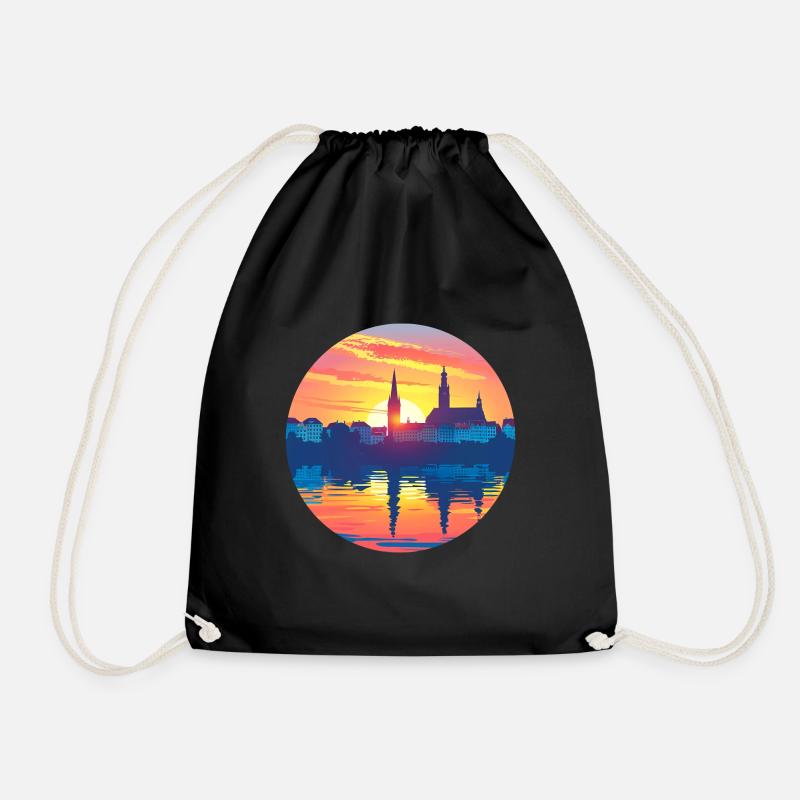 Esslingen Skyline - Turnbeutel - Schwarz