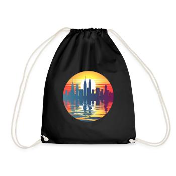 Solingen Skyline - Drawstring Bag - black - Front