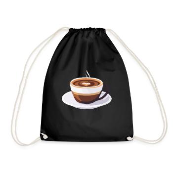 Café Frenchpress Cappuccino Latte Art - Sac de sport léger - noir - Devant