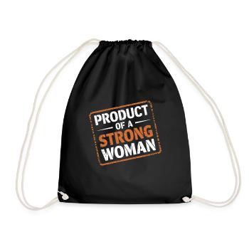 Product Of A Strong Woman 13 - Turnbeutel - Schwarz - Vorne