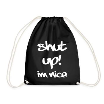 Funny Saying Gift Funny Funny Sayings - Drawstring Bag - black - Front