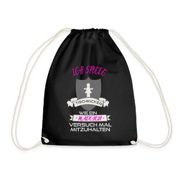 Baby-foot Jeu de baby-foot comme une fille - Sac de sport léger - noir - Devant