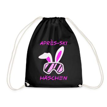 Apres Ski Bunnies - Drawstring Bag - black - Front