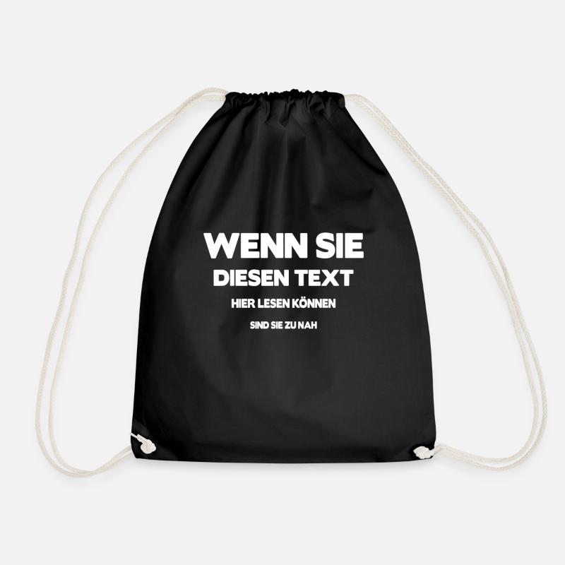 Wenn Sie diesen Text lesen können Sehtest Corona - Turnbeutel - Schwarz