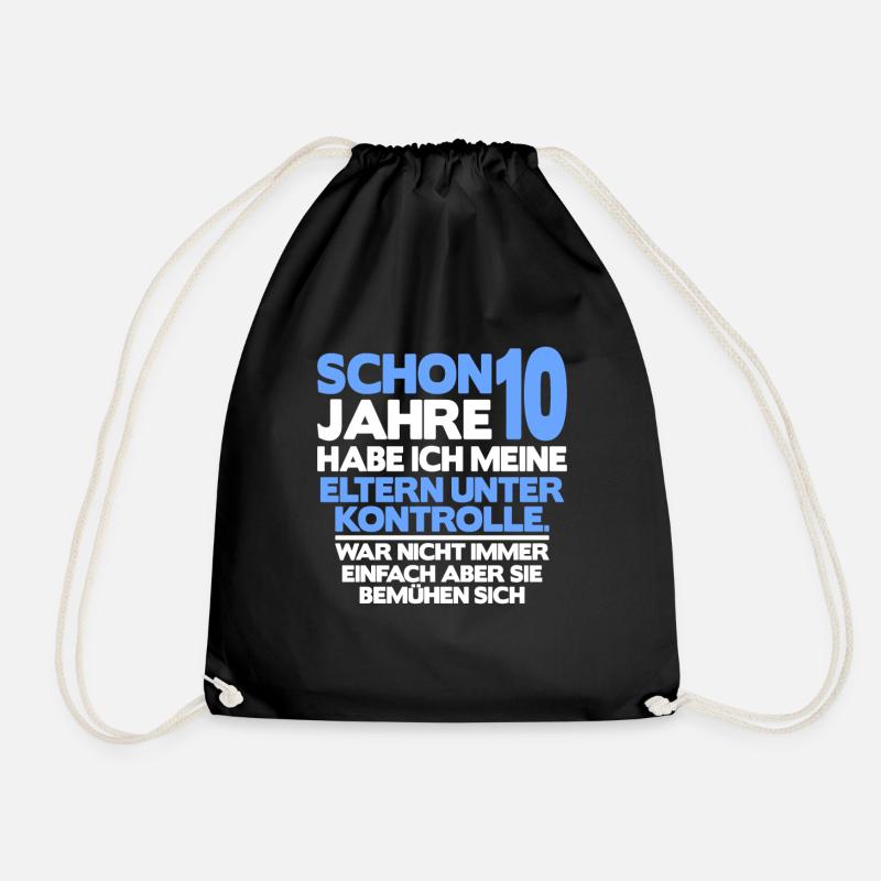 10. Geburtstag Junge Geschenk lustig 10 Jahre 10th - Turnbeutel - Schwarz