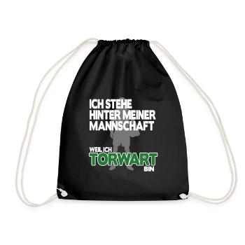 Torhüter Torwart Geschenk Geburtstag Fußball Shirt - Turnbeutel - Schwarz - Vorne